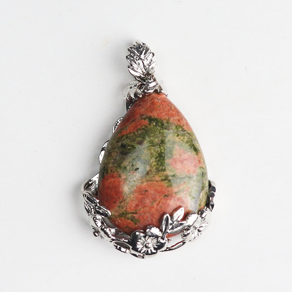 Amethyst Teardrop Clip Pendant