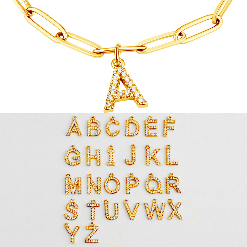 Pulsera con alfabeto de moissanita 