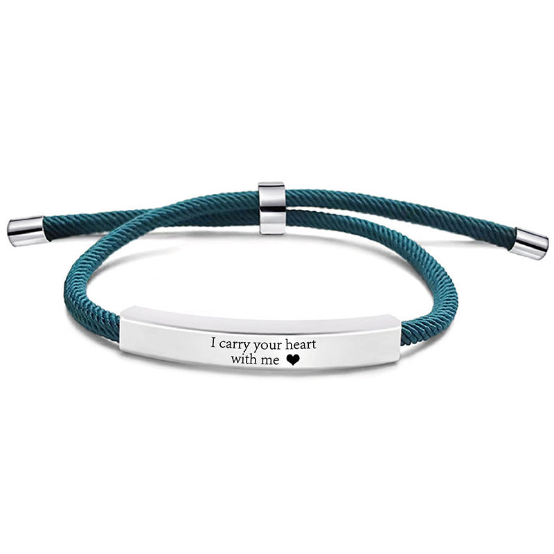 Laser Engraved Braided Bracelet(customizable)