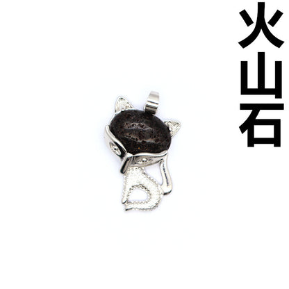 Ancient style little fox crystal pendant