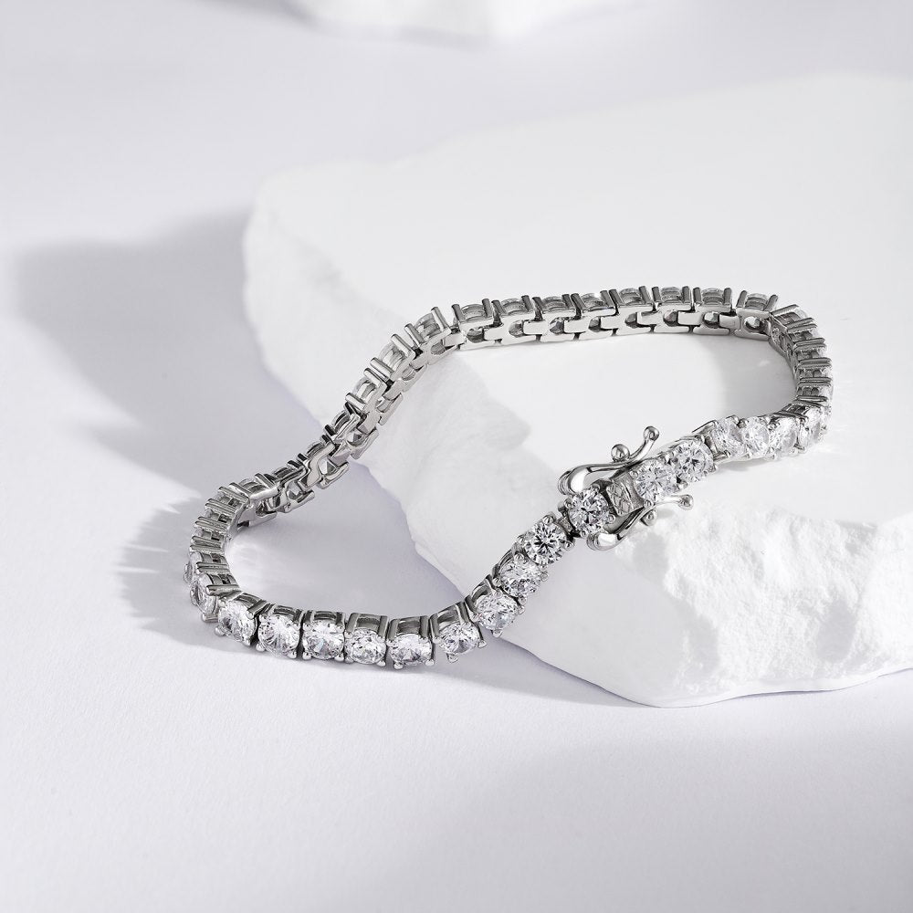 Pulsera de circonitas de hilera completa