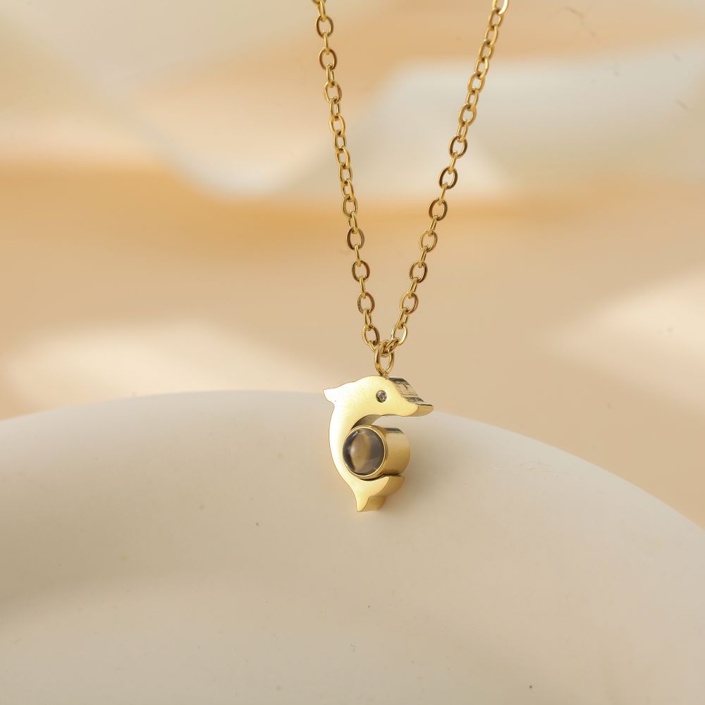 Photo Projection Dolphin Necklace