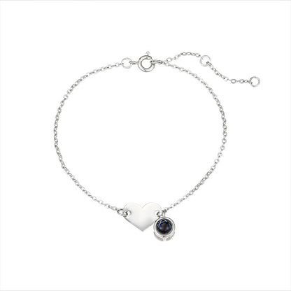 Photo Projection Heart Shaped Bracelet