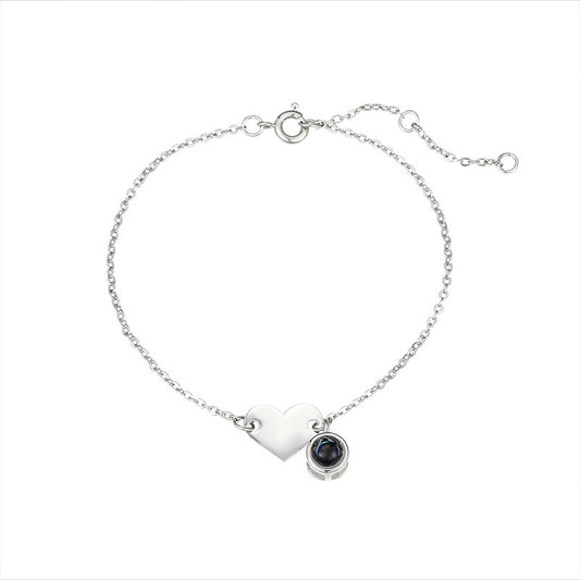 Pulsera con proyección de fotos en forma de corazón