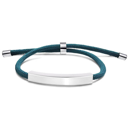 Pulsera trenzada grabada con láser