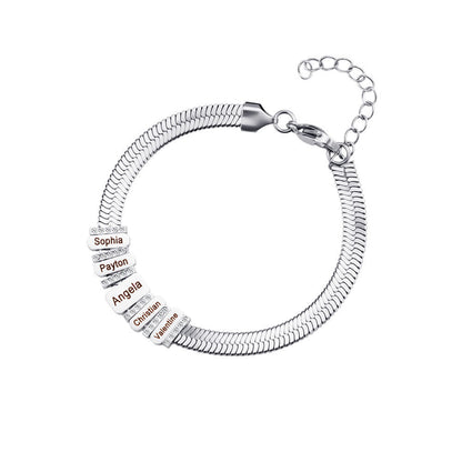 flat snake alphabet bracelet