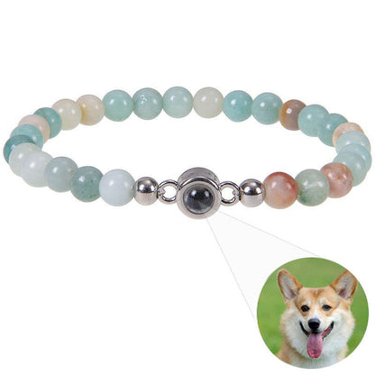 Pulsera de piedra natural con proyección fotográfica
