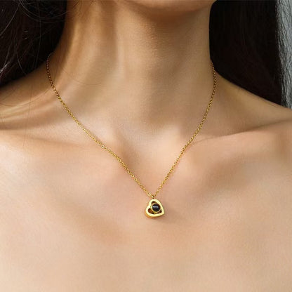 Photo Projection Heart Necklace