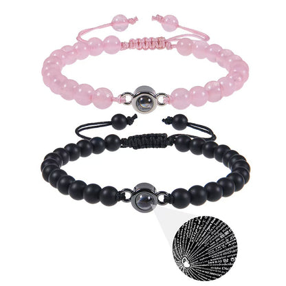 Sandstone projection photo bracelet