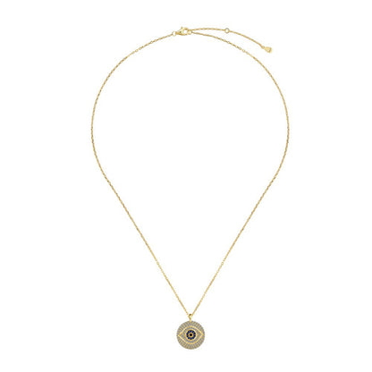 Collar de ojo de diablo redondo con personalidad simple y elegante