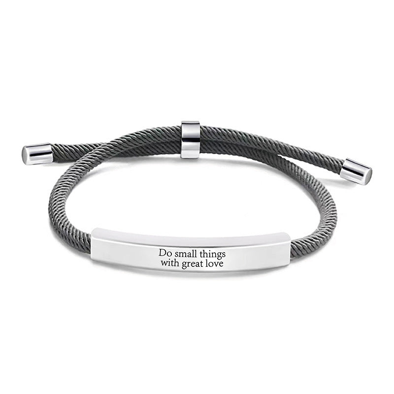 Laser Engraved Braided Bracelet(customizable)