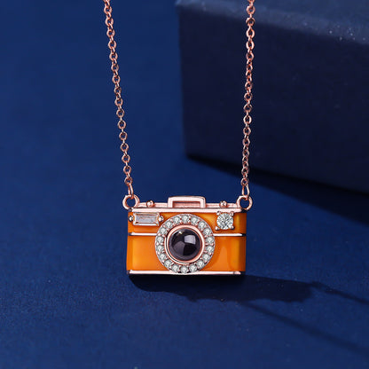 Photo Projection Small Camera Necklace