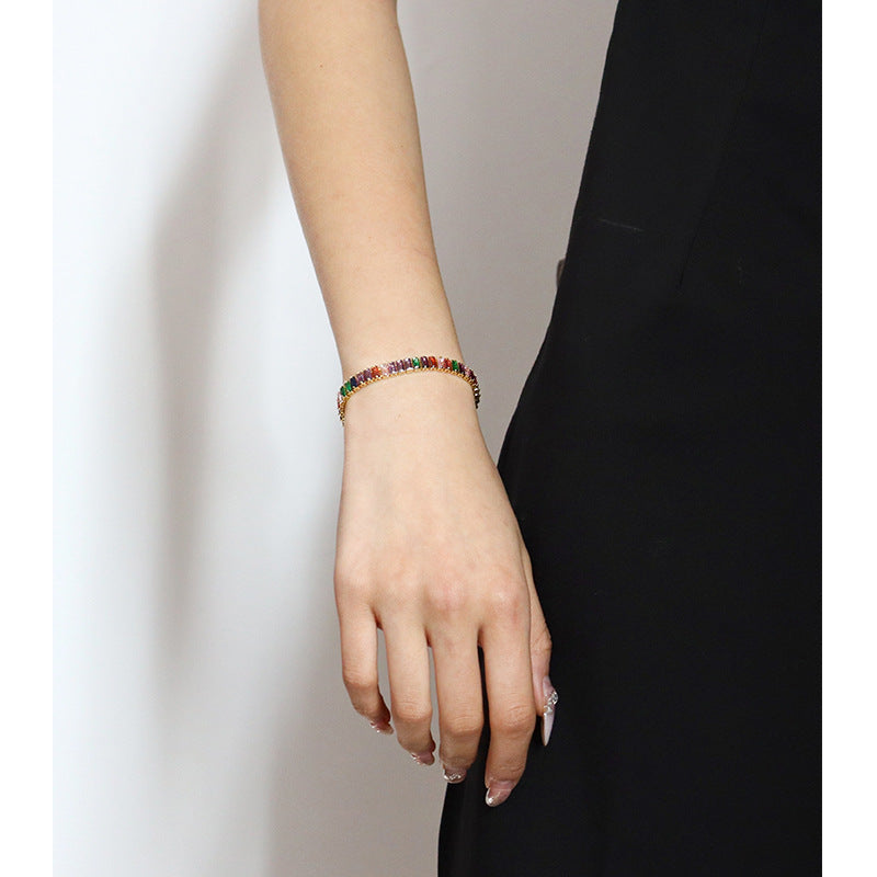 Pulsera de circón dopaminérgico con temperamento retro
