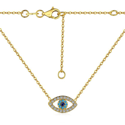 Collar con colgante de ojo de diablo de circón con personalidad de moda