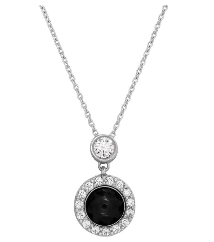 Photo projection zircon necklace