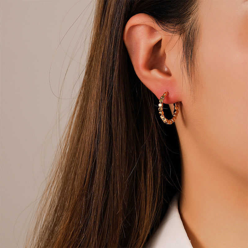 Pendientes cuadrados retro personalizados de alta gama