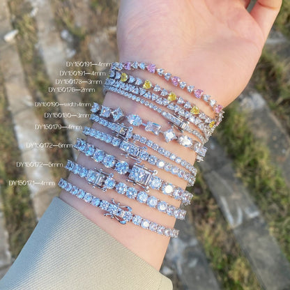 Pulsera de circonitas de hilera completa