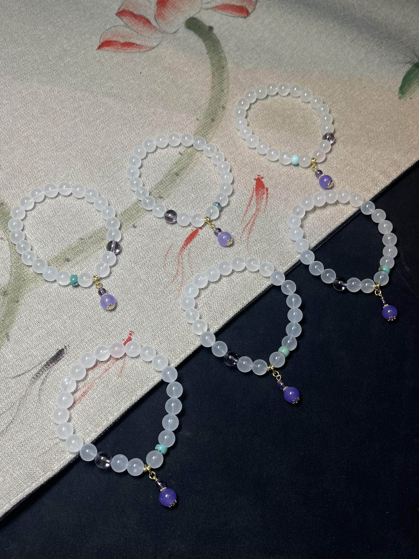 Pulsera de cristal con estrella de once puntas