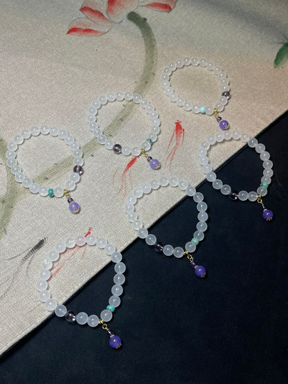 Pulsera de cristal con estrella de once puntas