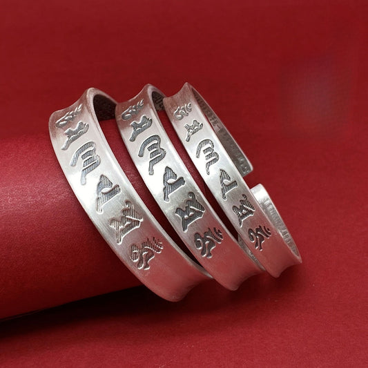Pulsera de plata esterlina de estilo chino para hombres y mujeres.