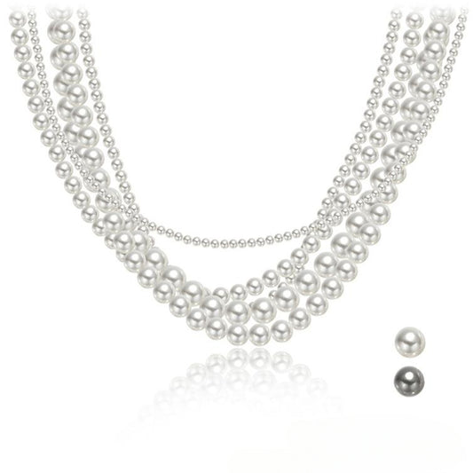 Highlight gray pearl necklace