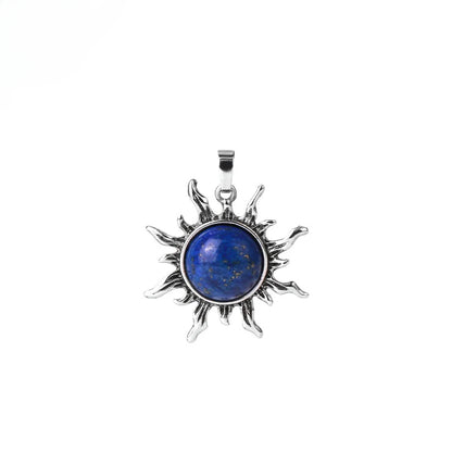 Vintage Amethyst Sunflower Pendant