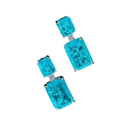 Pendientes azul claro de alta gama