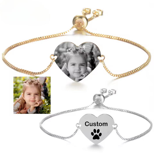 DIY engraved heart bracelet