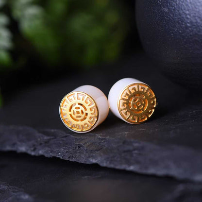 925 Silver Inlaid Nephrite "Bulgari" Lulu Tong Jewelry Set