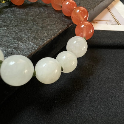 Pulsera de cuerda trenzada Nanhong de jade hetiano