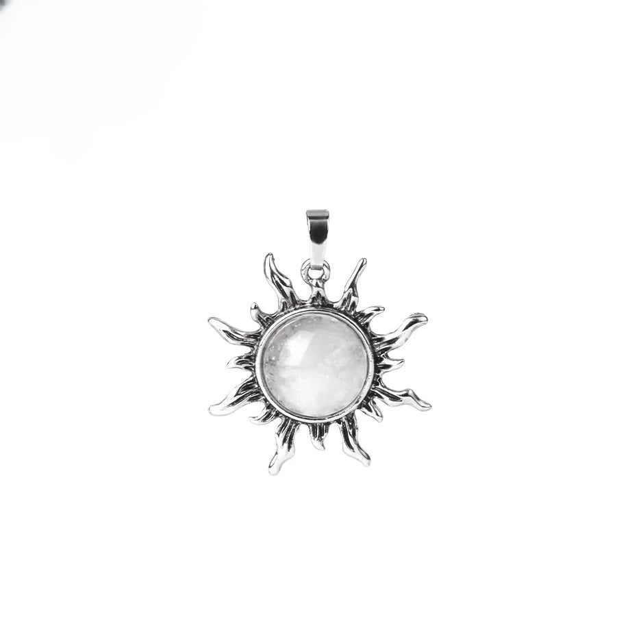 Vintage Amethyst Sunflower Pendant