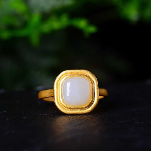 925 Silver Inlaid Hetian Jade Set