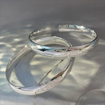 China Patterned solid sterling silver bracelet