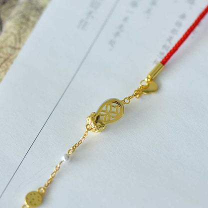 925 Silver Inlaid Hetian Nephrite Water Drop "Pixiu Attracting Blessings" Bracelet