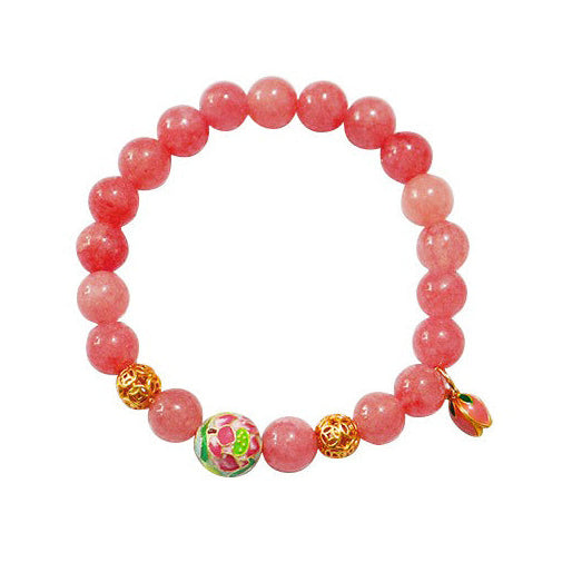Nueva pulsera de cuentas de flores coloridas de estilo chino para mujer.