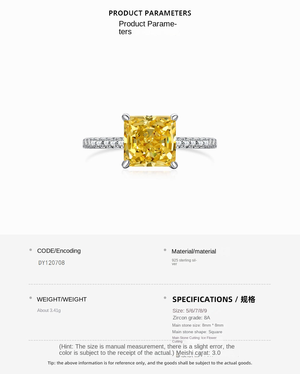 Anillo de circonita con corte de flor de hielo clásico y moderno