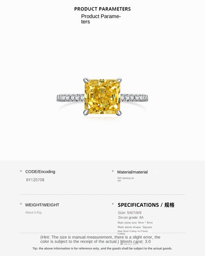 Anillo de circonita con corte de flor de hielo clásico y moderno