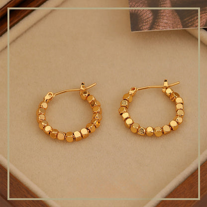 Pendientes cuadrados retro personalizados de alta gama
