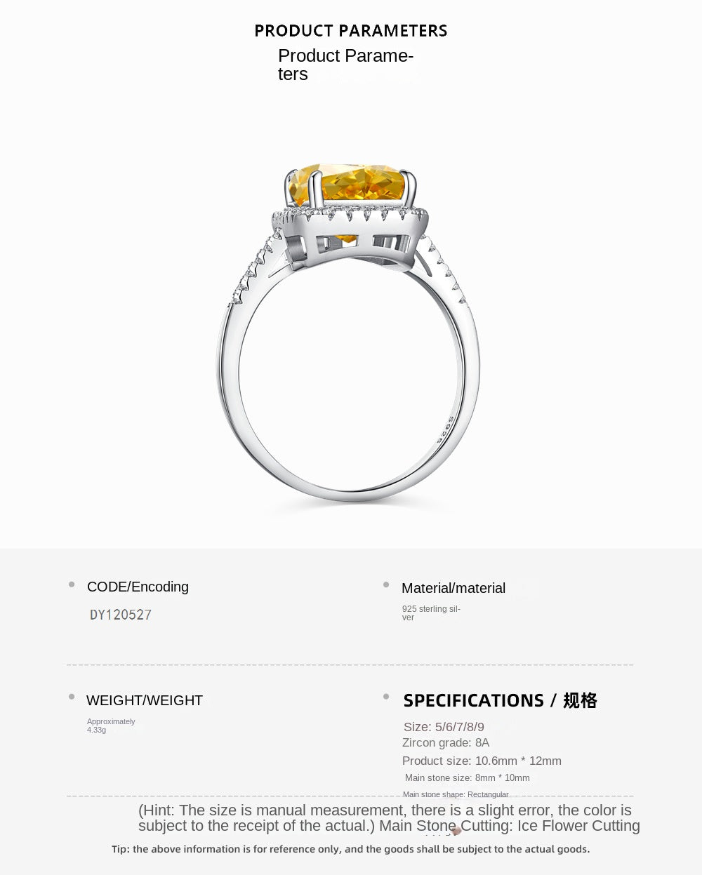 Anillo clásico de circonita con diamante de alto carbono y corte de flor de hielo brillante y noble