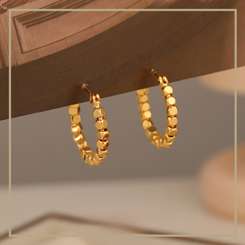 Pendientes cuadrados retro personalizados de alta gama