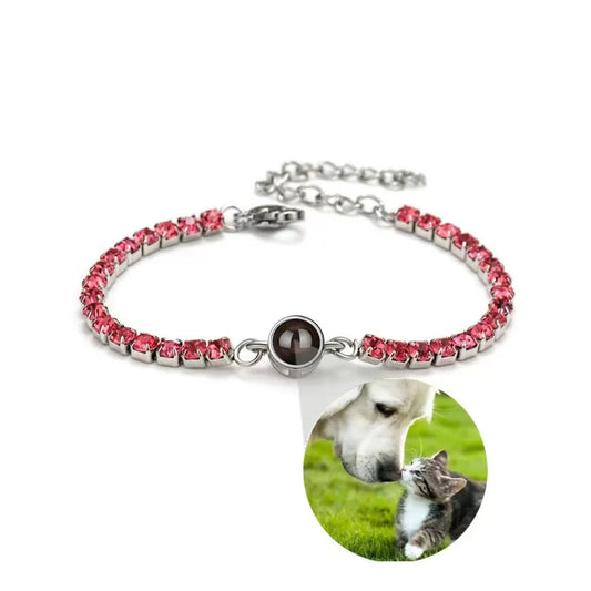 Pulsera fotográfica con proyección de diamantes de colores 