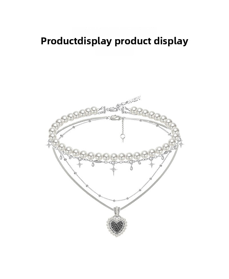 Weaving pearl necklace with love