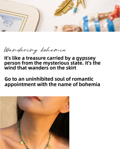 Basket of gold leaf necklace